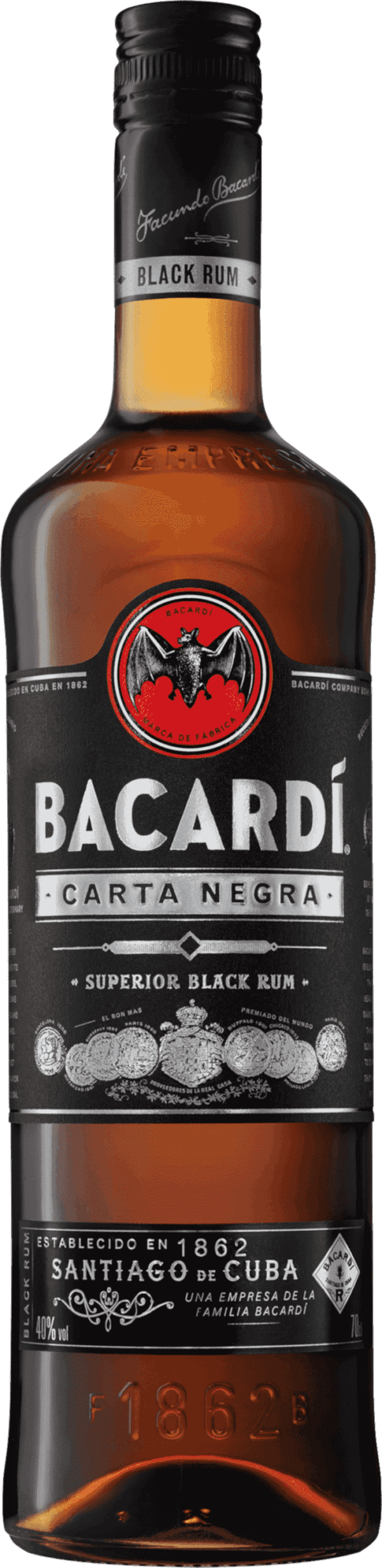 BACARDI RUM BLACK 80 1.75